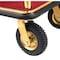 Global Industrial Gold Stainless Steel Bellman Cart Straight Uprights 8 Pneumatic Casters, 41-1/4L x 24W x 75H 985117GD - alternate 3